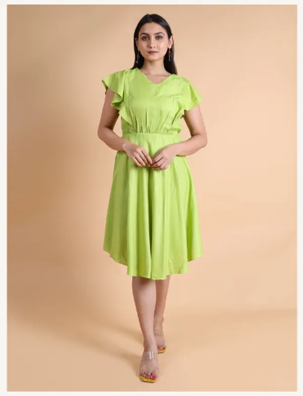 Light_Green_Viscose_Rayon_Premium_Chilli_Dress_For_Women