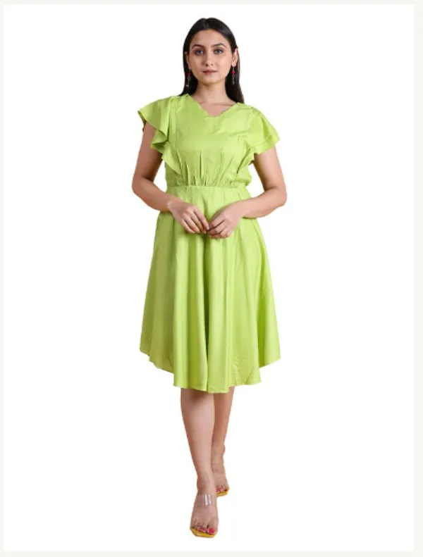 Light_Green_Viscose_Rayon_Premium_Chilli_Dress_For_Women