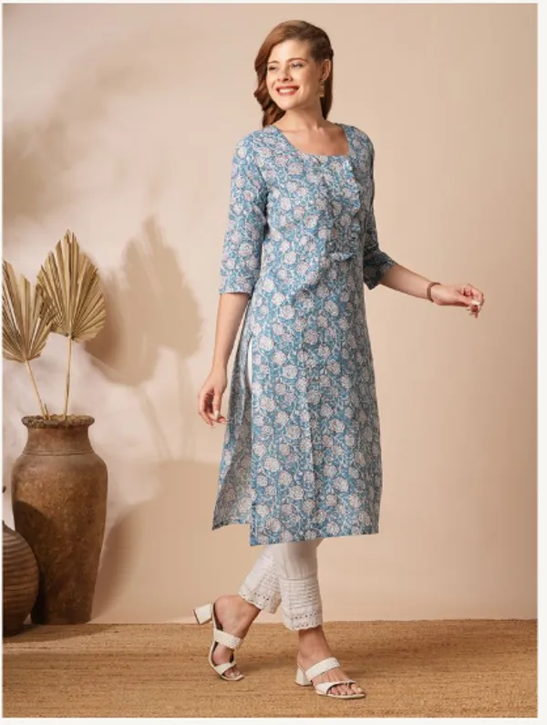 Blue_Cotton_Blend_Premium_Ruby_Kurti_For_Women