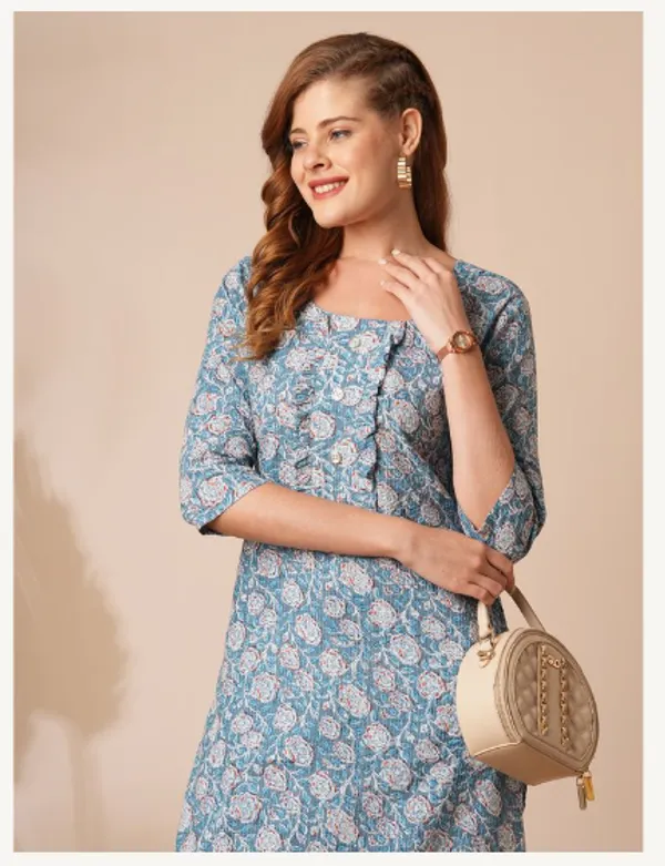 Blue_Cotton_Blend_Premium_Ruby_Kurti_For_Women