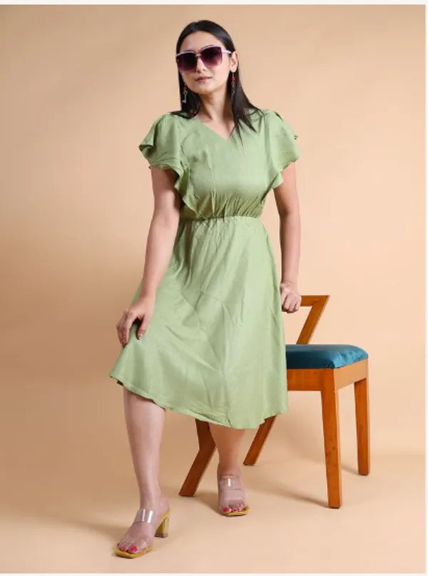 Green_Viscose_Rayon_Premium_Chilli_Dress_For_Women