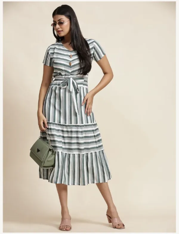 Black_And_White_Cotton_Blend_Premium_Tina_Dress_For_Women
