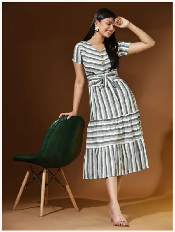 Black_And_White_Cotton_Blend_Premium_Tina_Dress_For_Women