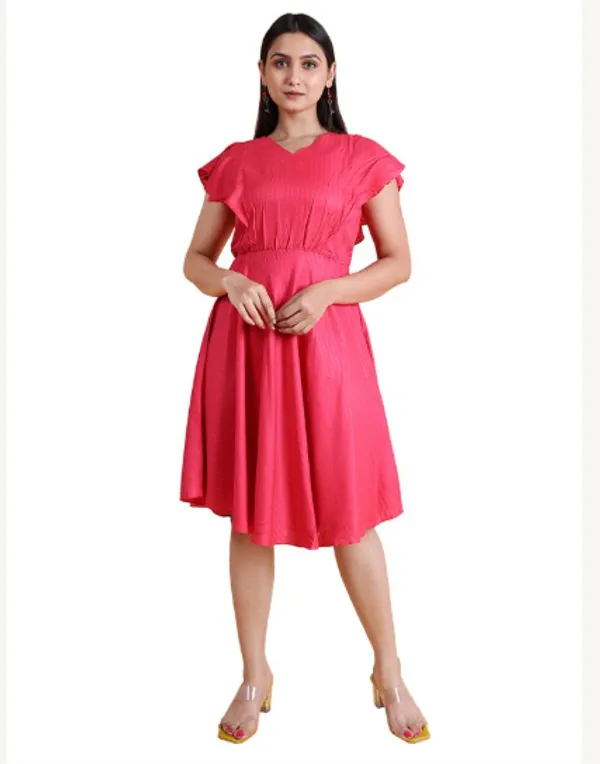 Red_Viscose_Rayon_Premium_Chilli_Dress_For_Women