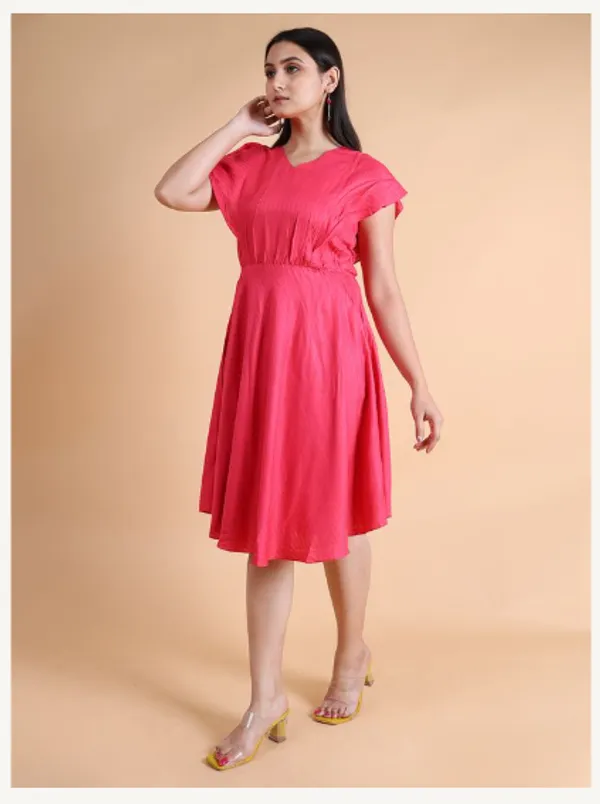 Red_Viscose_Rayon_Premium_Chilli_Dress_For_Women