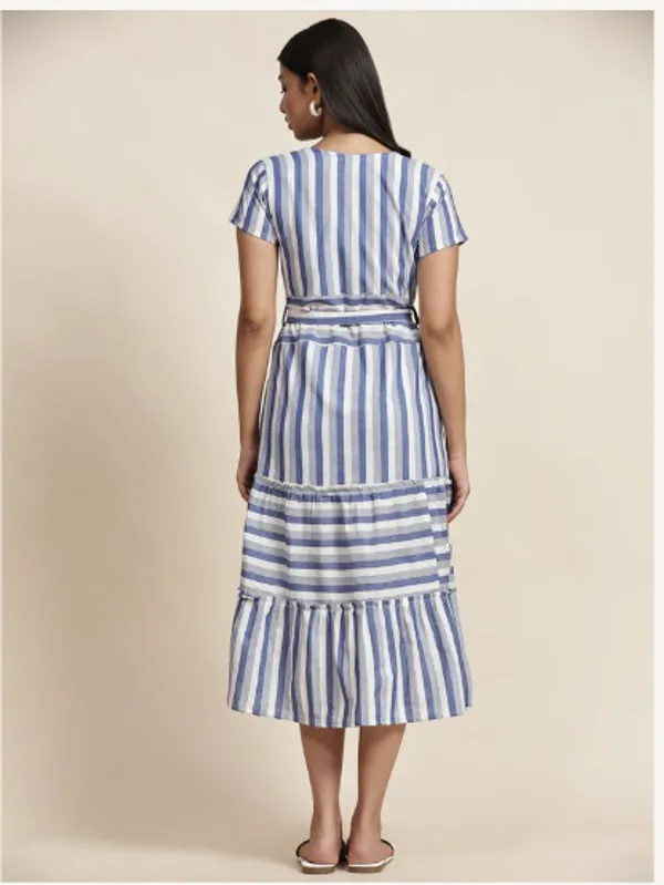 Blue_And_White_Cotton_Blend_Premium_Tina_Dress_For_Women