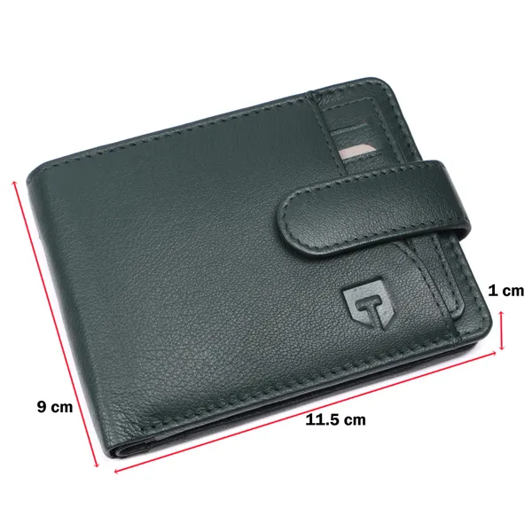 Green_Premium_Genuine_Leather_Wallet_With_Card_Holder_And_Money_Clip_For_Men
