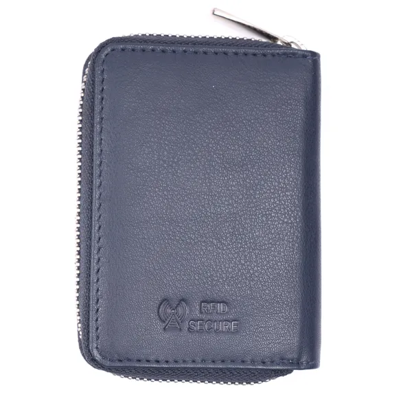 Blue_Premium_Genuine_Leather_Card_Holder_Zipper_For_Men