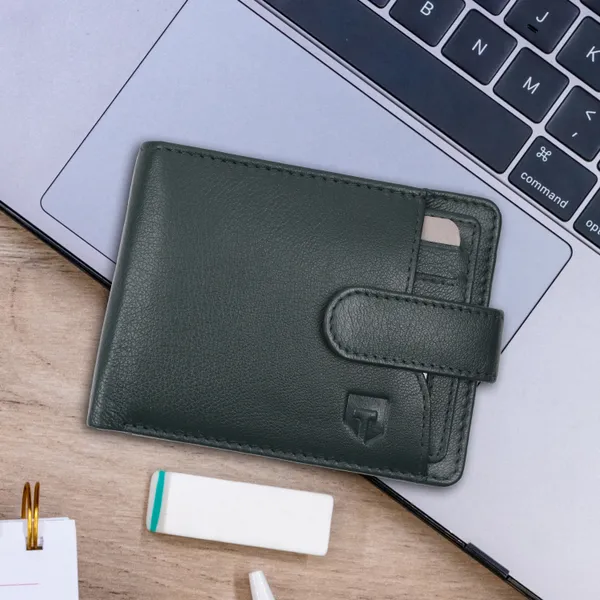 Green_Premium_Genuine_Leather_Wallet_With_Card_Holder_And_Money_Clip_For_Men