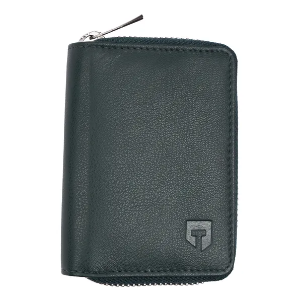 Green_Premium_Genuine_Leather_Card_Holder_Zipper_For_Men