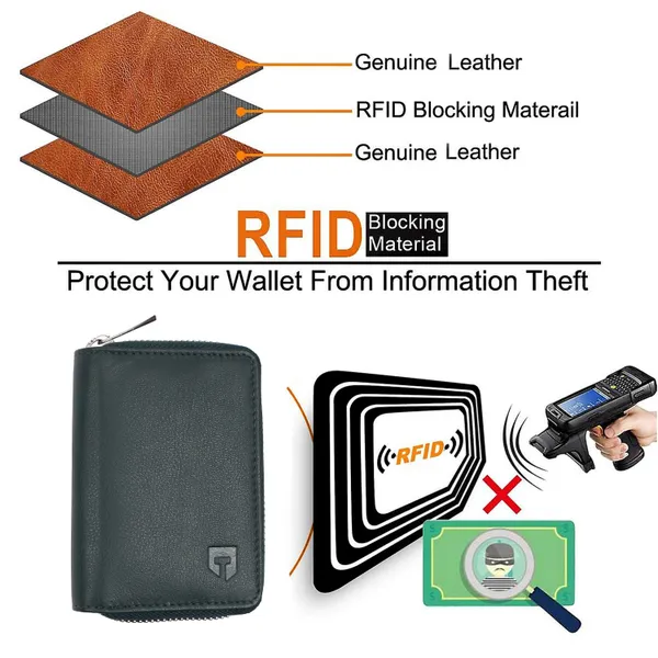 Green_Premium_Genuine_Leather_Card_Holder_Zipper_For_Men