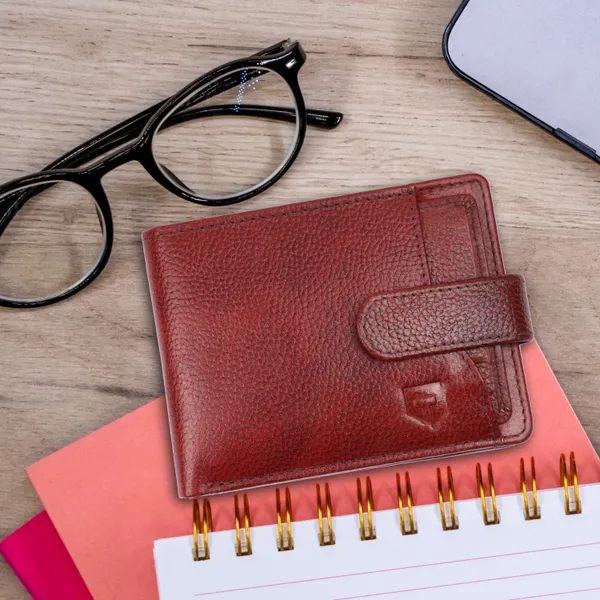 Red_Premium_Genuine_Leather_Wallet_With_Card_Holder_And_Money_Clip_For_Men