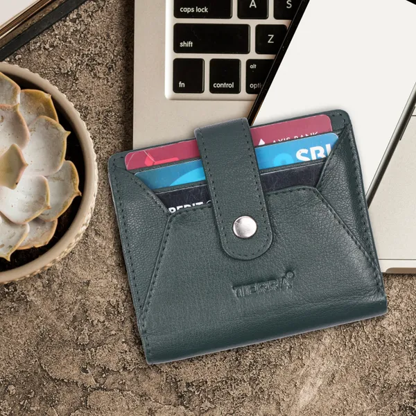 Green_Premium_Genuine_Leather_Card_Holder_Zipper_For_Men