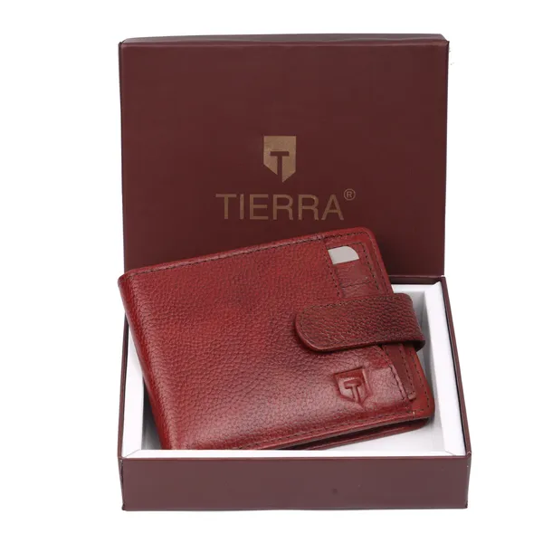 Red_Premium_Genuine_Leather_Wallet_With_Card_Holder_And_Money_Clip_For_Men