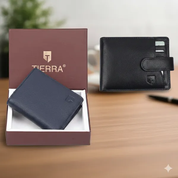 Blue_And_Black_Genuine_Leather_Note_Case_And_Leather_Wallet_With_Card_Holder_And_Money_Clip_For_Men_Pack_Of_2