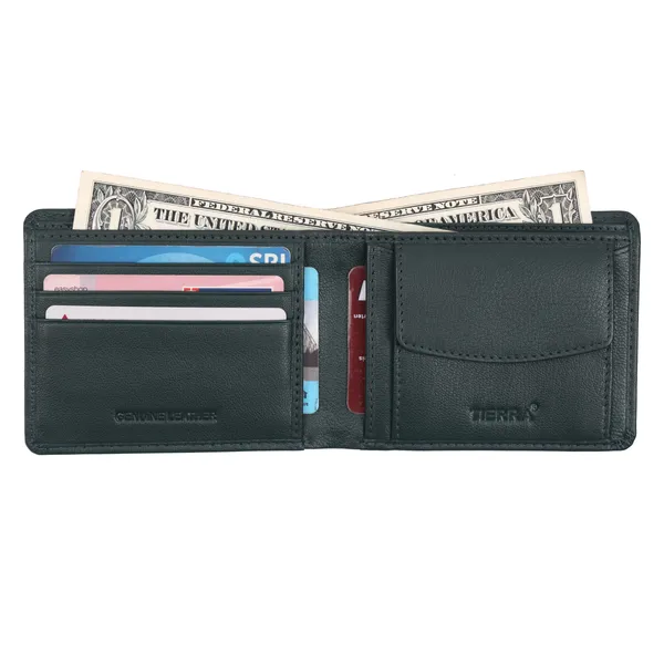 Green_Premium_Genuine_Leather_Bi_Fold_Wallet_For_Men