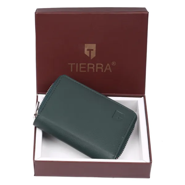 Green_Premium_Genuine_Leather_Card_Holder_Zipper_For_Men
