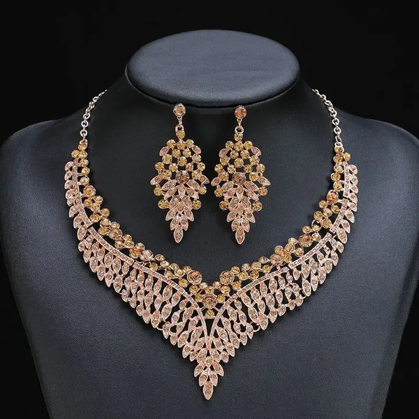Gold_Champagne_Splendor_Crystal_Fringe_Necklace_And_Chandelier_Earring_Set