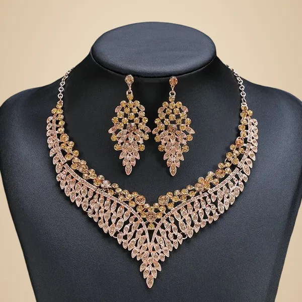 Gold_Champagne_Splendor_Crystal_Fringe_Necklace_And_Chandelier_Earring_Set