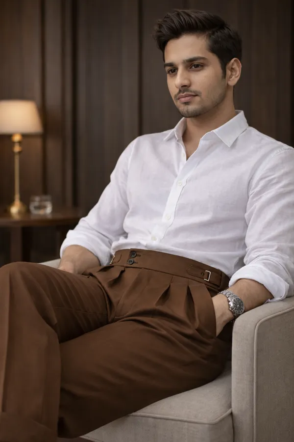 Wood_Brown_Signature_Buttoned_Gurkha_Pants