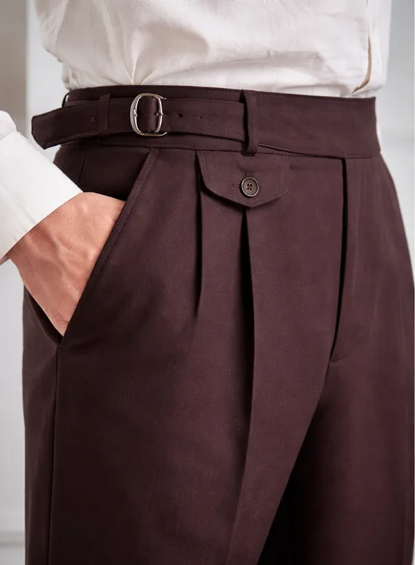 Brown_Classic_Side_Buckle_Gurkha_Pants