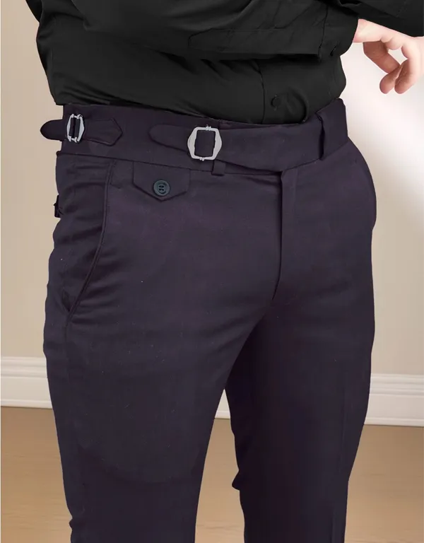 Violet_Single_Pleated_Buckle_Gurkha_Pants