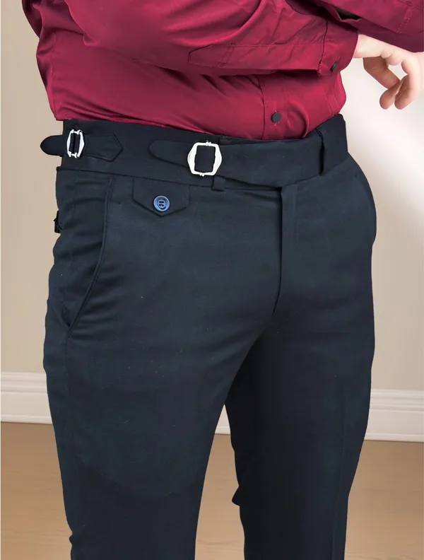 Black_Single_Pleated_Buckle_Gurkha_Pants