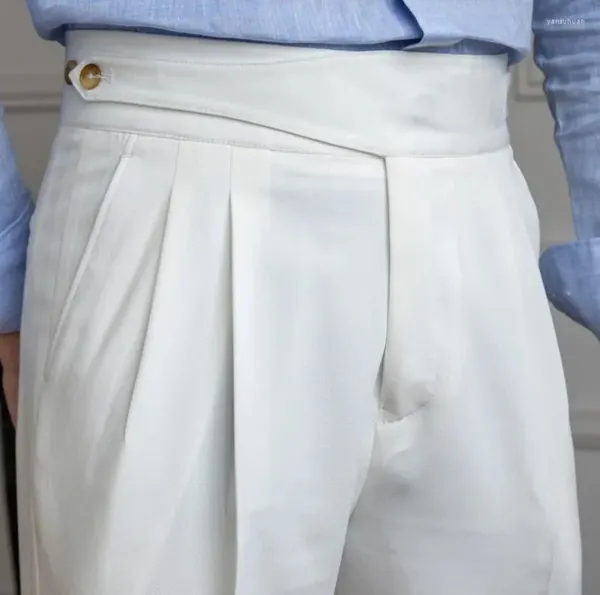 White_Classic_Buttoned_Gurkha_Pants
