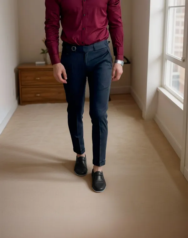 Black_Single_Pleated_Buckle_Gurkha_Pants
