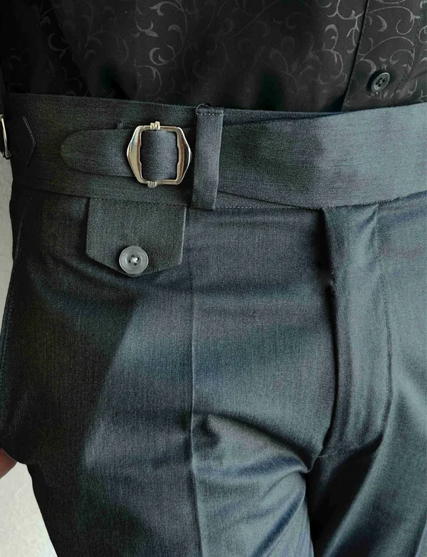Stone_Grey_Single_Pleated_Buckle_Gurkha_Pants