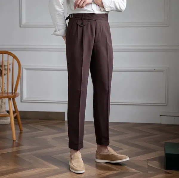 Brown_Classic_Side_Buckle_Gurkha_Pants