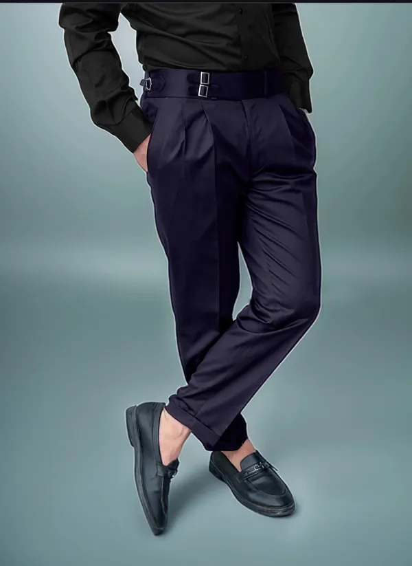 Violet_Double_Pleated_Buckle_Gurkha_Pants