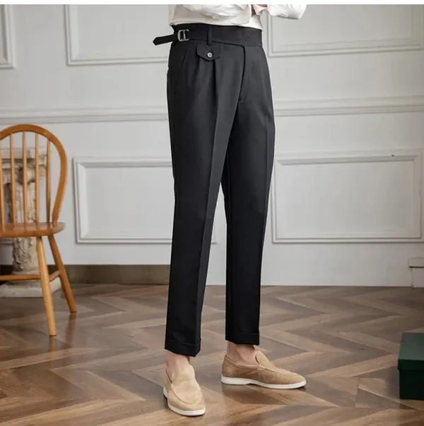 Black_Classic_Side_Buckle_Gurkha_Pants