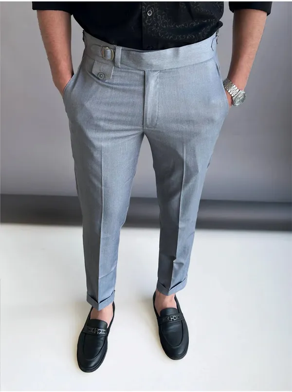 Stone_Grey_Single_Pleated_Buckle_Gurkha_Pants