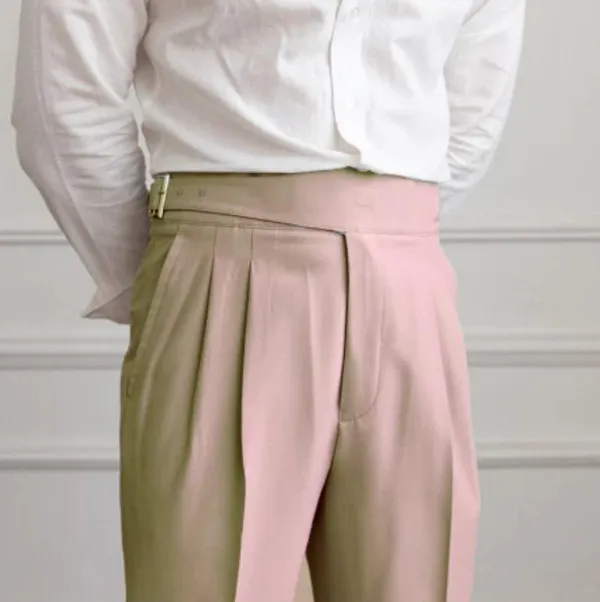 Beige_Classic_Buckle_Gurkha_Pants
