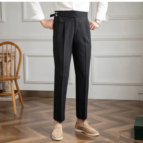 Black_Classic_Side_Buckle_Gurkha_Pants