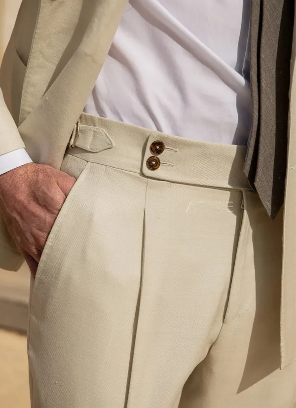 Beige_Signature_Buttoned_Gurkha_Pants