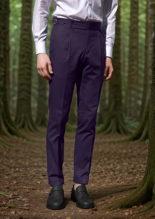 Violet_Grey_Signature_Buttoned_Gurkha_Pants
