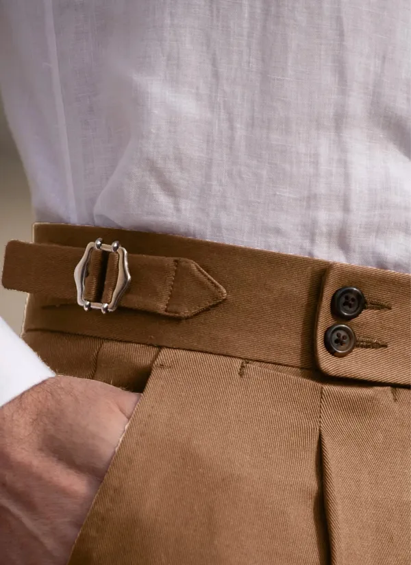 Camel_Signature_Buttoned_Gurkha_Pants