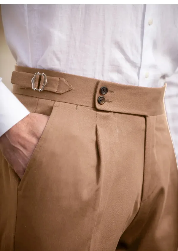Camel_Signature_Buttoned_Gurkha_Pants