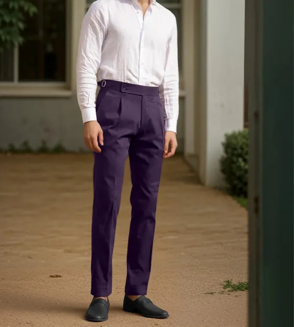 Violet_Grey_Signature_Buttoned_Gurkha_Pants