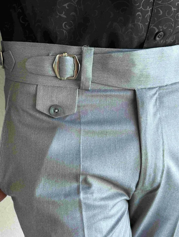 Stone_Grey_Single_Pleated_Buckle_Gurkha_Pants