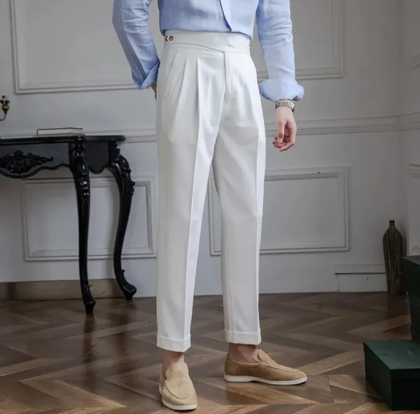 White_Classic_Buttoned_Gurkha_Pants