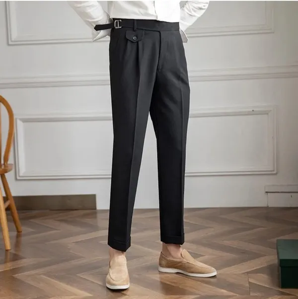 Black_Classic_Side_Buckle_Gurkha_Pants