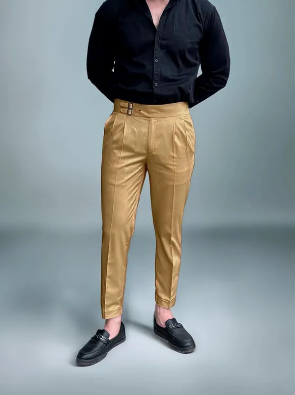 Camel_Double_Pleated_Buckle_Gurkha_Pants