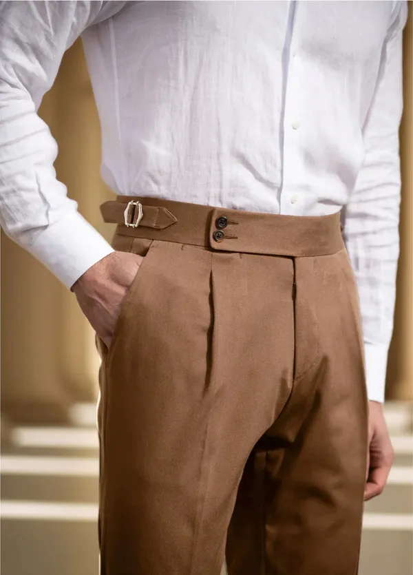 Camel_Signature_Buttoned_Gurkha_Pants