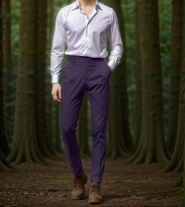 Violet_Grey_Signature_Buttoned_Gurkha_Pants
