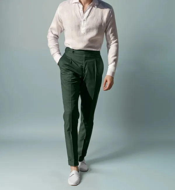 Bottle_Green_Signature_Buttoned_Gurkha_Pants