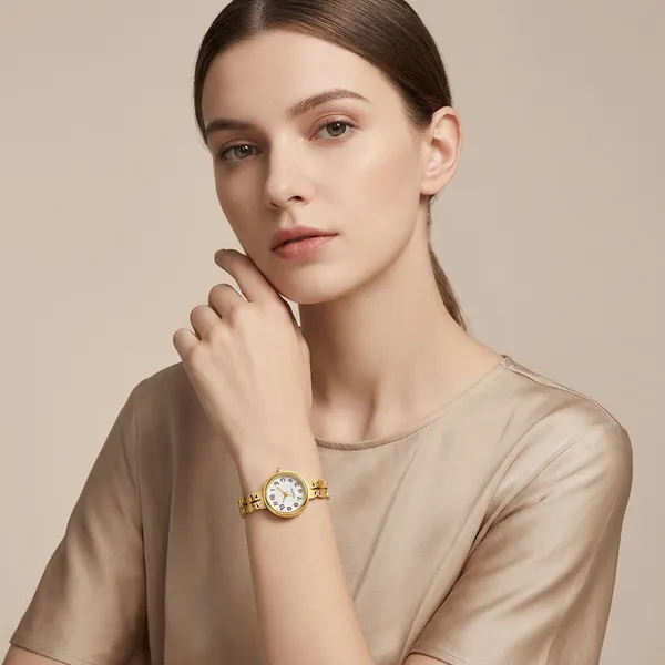 Elegant_Gold_Toned_Bracelet_Watch_With_Floral_Link_Design_For_Women