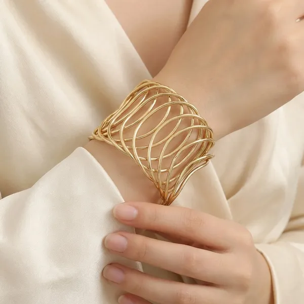 Gold_Plated_Hollow_Cuff_Bracelet_Open_Wave_Design_Statement_Bangle_For_Women